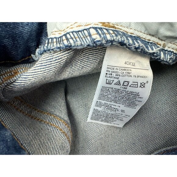 Old Navy Size 40x32 Mens Jeans Straight Stretch Med Wash - Picture 2 of 4